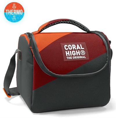 Coral High İlkokul Erkek Çocuk Okul Beslenme Çantası, Turuncu Bordo Gri Renkli, Termoslu (Isı Yalıtımlı) 22792