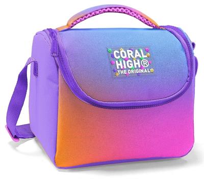 Coral High İlkokul Kız Çocuk Okul Beslenme Çantası, Turuncu Mor Renk Geçişli, Termoslu (Isı Yalıtımlı) 22775