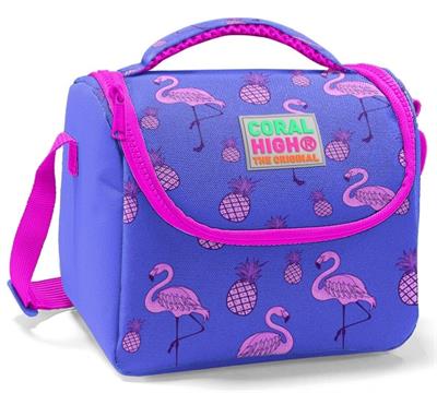 Coral High İlkokul Sırt Çantası ve Beslenme Seti - Mor Flamingo - Kız Çocuk