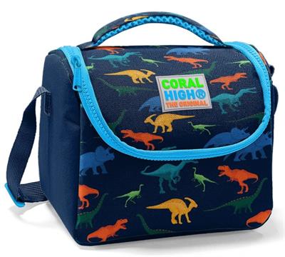 Coral High İlkokul Sırt Çantası ve Beslenme Çantası Seti - Mavi Dinazor Erkek Çocuk