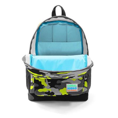 Coral High İlkokul Sırt Çantası ve Beslenme Seti - Yeşil Kamuflaj Erkek Çocuk