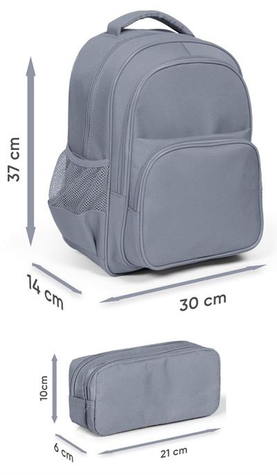 Coral High İlkokul Sırt Çantası ve İki Bölmeli Kalemlik - Erkek Çocuk - Siyah Sarı Robot