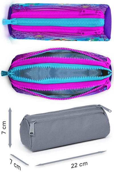 Coral High İlkokul Sırt Çantası ve Kalemlik Seti - Pembe Mor Kaplumbağa - Kız Çocuk