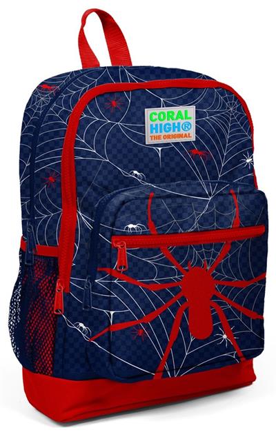 Coral High İlkokul Sırt Çantası ve Kalemlik Seti - Örümcek - Erkek Çocuk