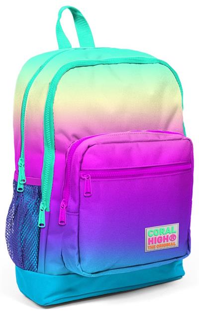 Coral High İlkokul Sırt Çantası ve Kalemlik Seti - Rengarenk Baskılı