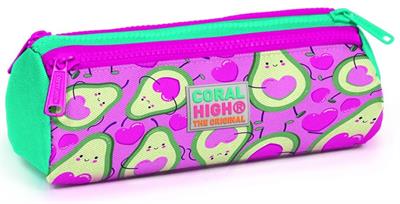 Coral High İlkokul Sırt Çantası ve Kalemlik Seti - Pembe Avakado - Kız Çocuk