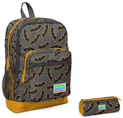 Coral High İlkokul Sırt Çantası ve Kalemlik Seti - Yarasa - Erkek Çocuk