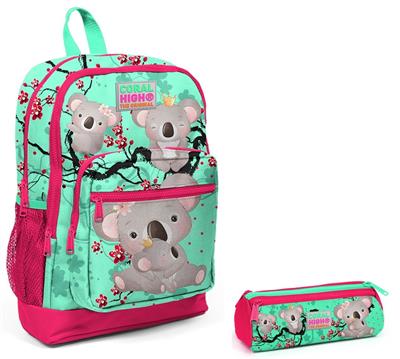 Coral High İlkokul Sırt Çantası ve Kalemlik Seti - Koala - Kız Çocuk