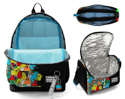 Coral High İlkokul Üçlü Okul Başlangıç Çanta Seti - Siyah Hayaletler, Erkek Çocuk