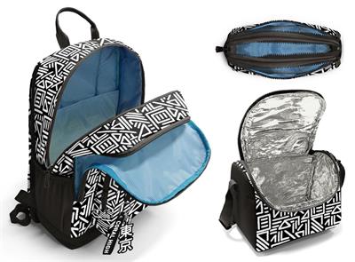 Coral High İlkokul ve Ortaokul Okul Çanta Üçlüsü - Erkek Çocuk, Siyah Beyaz Geometrik Şekiller