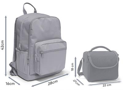 Coral High İlkokul ve Ortaokul Sırt Çantası ve Beslenme Seti - Erkek Çocuklar İçin Siyah Beyaz Geometrik Şekiller