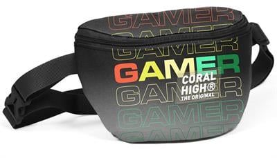 Coral High İlkokul/Ortaokul Çanta Seti ve Bel Çantası- Siyah Gri Gamer - Erkek Çocuk