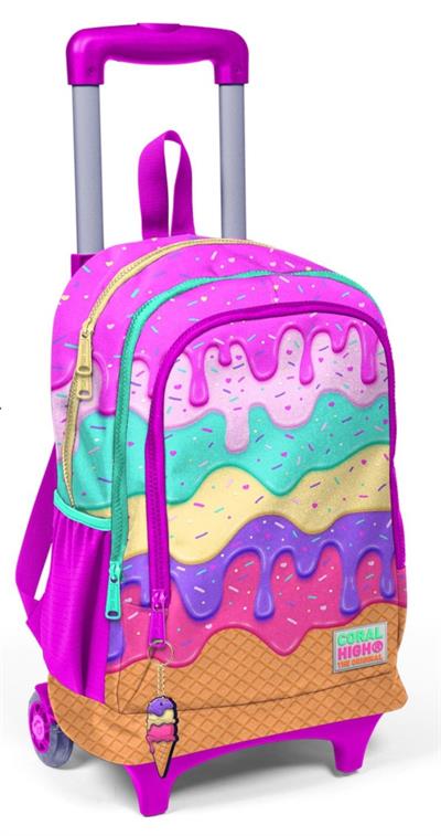 Coral High Işıklı Tekerlekli Dondurma Çekçek Okul ve Seyahat Çantası