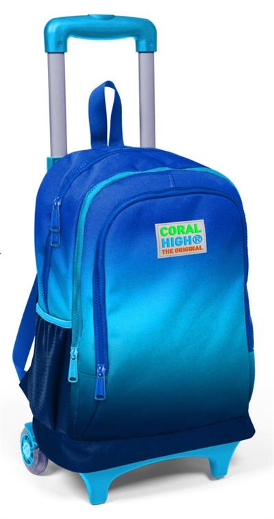 Coral High Işıklı Tekerlekli Gradyan Çekçek Okul ve Seyahat Çantası Erkek Çocuk Lacivert Mavi