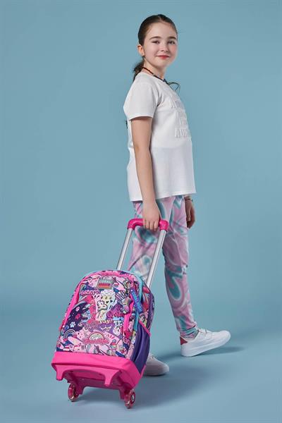 Coral High Işıklı Tekerlekli Grafiti Çekçek Okul Çantası - Kız Çocuk