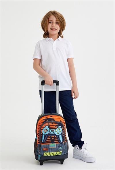 Coral High Işıklı Tekerlekli Oyun Konsolu Çekçek Okul ve Seyahat Çantası