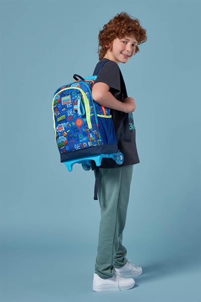 Coral High Işıklı Tekerlekli Saks Grafiti Çekçek Okul Çantası - Erkek Çocuk