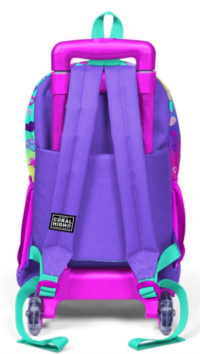 Coral High Işıklı Tekerlekli Unicorn Çekçek Okul ve Seyahat Çantası