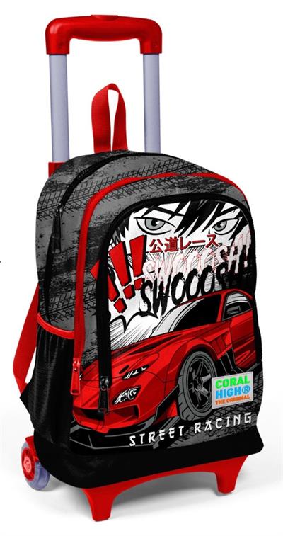 Coral High Işıklı Tekerlekli Yarış Çekçek Okul ve Seyahat Çantası