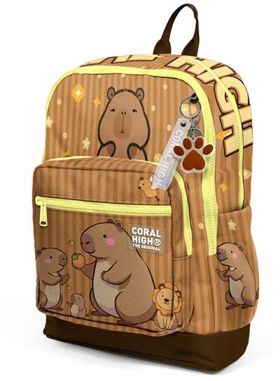 Coral High Kapibara Desenli İlkokul Sırt Çantası - Capybara Okul Çantası