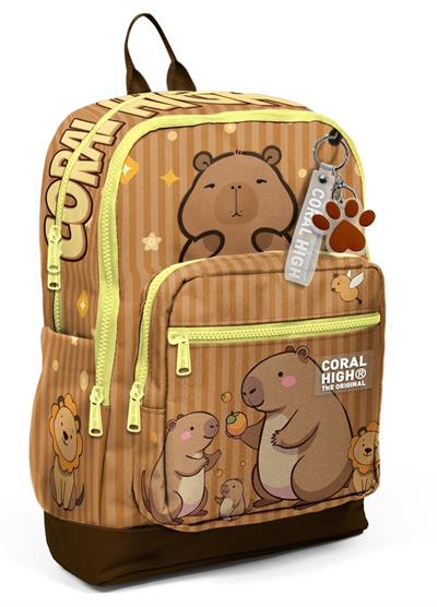 Coral High Kapibara Desenli İlkokul Sırt Çantası - Capybara Okul Çantası