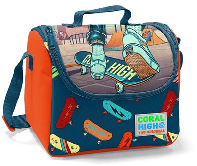 Coral High Kaykay Baskılı Okul Çantası ve Beslenme Çantası Seti - Erkek Çocuk