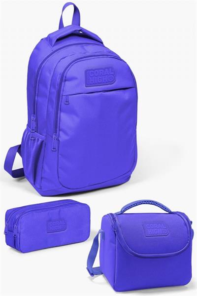 Coral High Kids Lavanta 3lü İlkokul Okul Çanta Seti