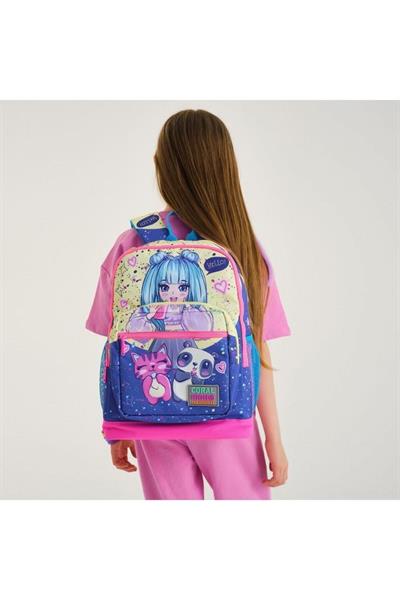 Coral High Kids Mor Pembe Anime Kız Desenli 2li Okul Çanta Seti - Kız Çocuk