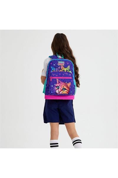 Coral High Kids Mor Pembe Kedi Desenli 2li Okul Çanta Seti - Kız Çocuk