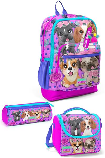 Coral High Kids Pembe Köpek Desenli 3lü Okul Çanta Seti SET0123750