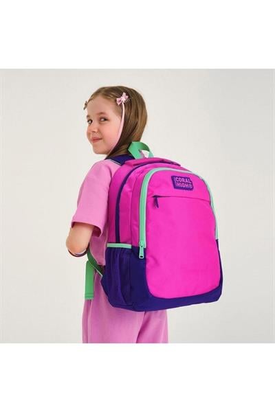 Coral High Kids Pembe Mor 2li Okul Çanta Seti - Kız Çocuk