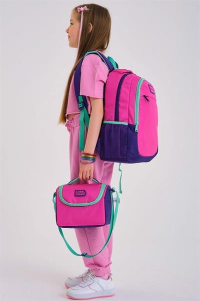 Coral High Kids Pembe Mor 3lü Okul Çanta Seti - Kız Çocuk