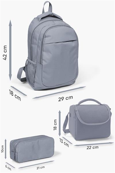 Coral High Kids Rainbow Fermuarlı Mor 3lü Okul Çanta Seti SET0123662