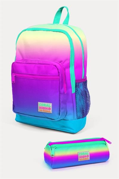 Coral High Kids Renk Geçişli 2li Okul Çanta Seti - Kız Çocuk
