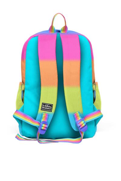 Coral High Kids Renkli Çizgili 3lü Okul Çanta Seti SET0123770 - Kız