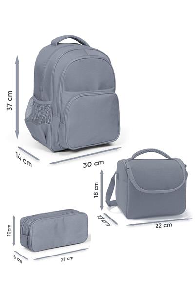 Coral High Kids Sarı Siyah Robot Desenli 3lü Okul Çanta Seti SET0114424 - Erkek