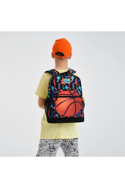Coral High Kids Siyah Basketbol Desenli 2li Okul Çanta Seti - Erkek Çocuk