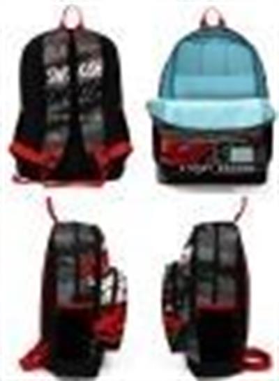 Coral High Kids Siyah Kırmızı Anime Araba Desenli 3lü Okul Çanta Seti - Erkek Çocuk