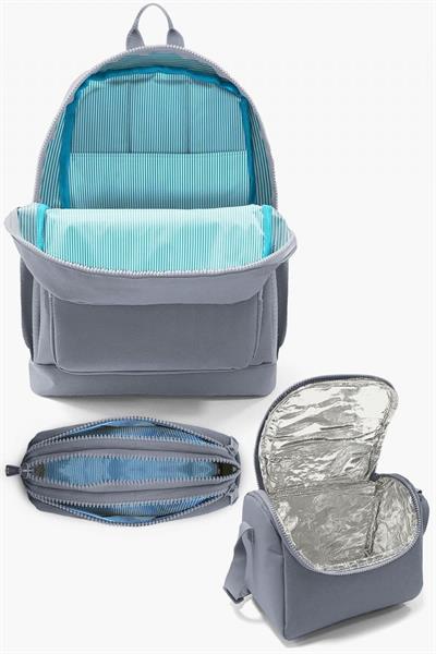 Coral High Kids Su Yeşili Neon Pembe Köpek Desenli 3lü Okul Çanta Seti