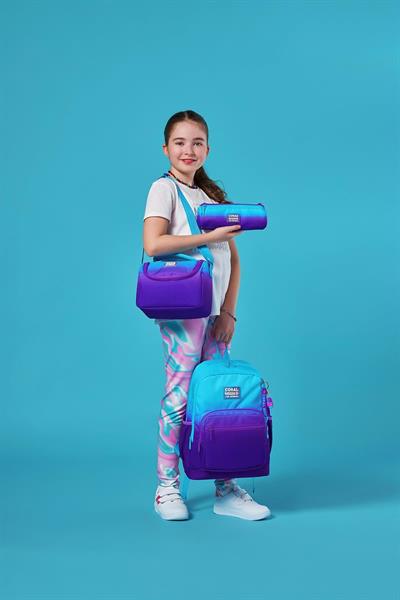 Coral High Kids Turkuaz Mor Renk Geçişli 3lü Okul Çanta Seti SET0123763