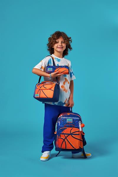 Coral High Kids Turuncu Lacivert Basketbol Desenli 3lü Okul Çanta Seti SET0123766