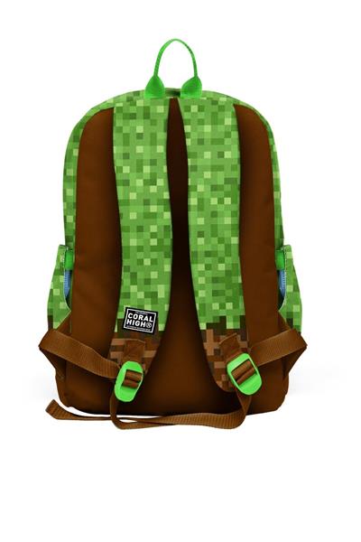 Coral High Kids Yeşil Kahverengi High Craft Desenli 3lü Okul Çanta Seti SET0123776 - Erkek