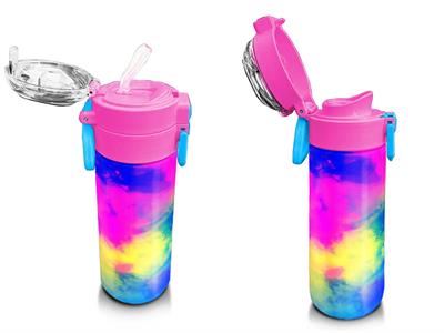 Coral High Kız Çocuk 500 ml Okul ve Günlük Paslanmaz Çelik Termos - Çok Renkli Batik - Sızdırmaz 31958