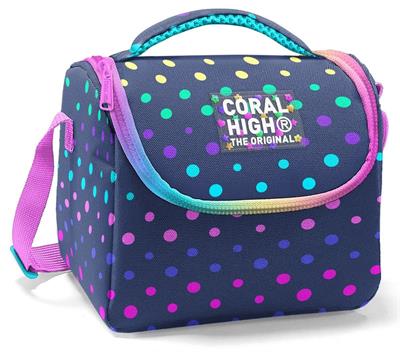 Coral High Kız Çocuk Beslenme Çantası - Thermo - Puantiyeli Mor 22772