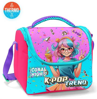Coral High Kız Çocuk Beslenme Çantası - Thermo - Pembe K-Pop Dondurmalı Kız 12788