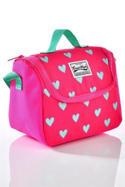 Coral High Kız Çocuk Kalp Desenli 3lü Okul Çantası Seti
