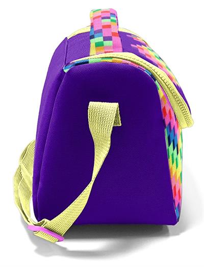 Coral High Kız Çocuk Mor Piksel Kalp Desenli Isı Yalıtımlı Beslenme Çantası 37108