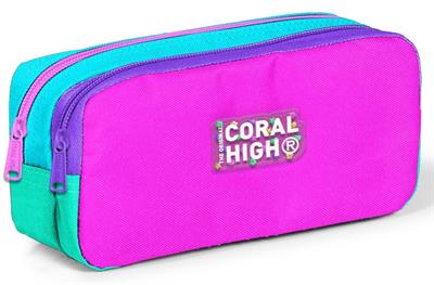Coral High Kız Çocuk Pembe Renk İki Bölmeli İlkokul Okul Kalem Çantası 12117