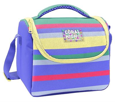 Coral High Kız Çocuk Renkli Çizgi Desenli Isı Yalıtımlı Beslenme Çantası 37102