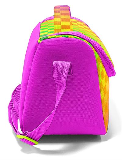 Coral High Kız Çocuk Sarı Mor Dama Desenli Isı Yalıtımlı Beslenme Çantası 37103